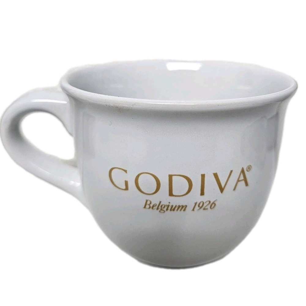 Godiva Belgium 1926 White Oversized‎ Coffee Soup Cup Mug